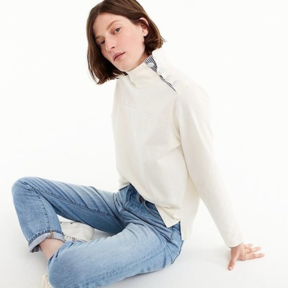 J Crew - Women’s Button Shoulder Turtleneck